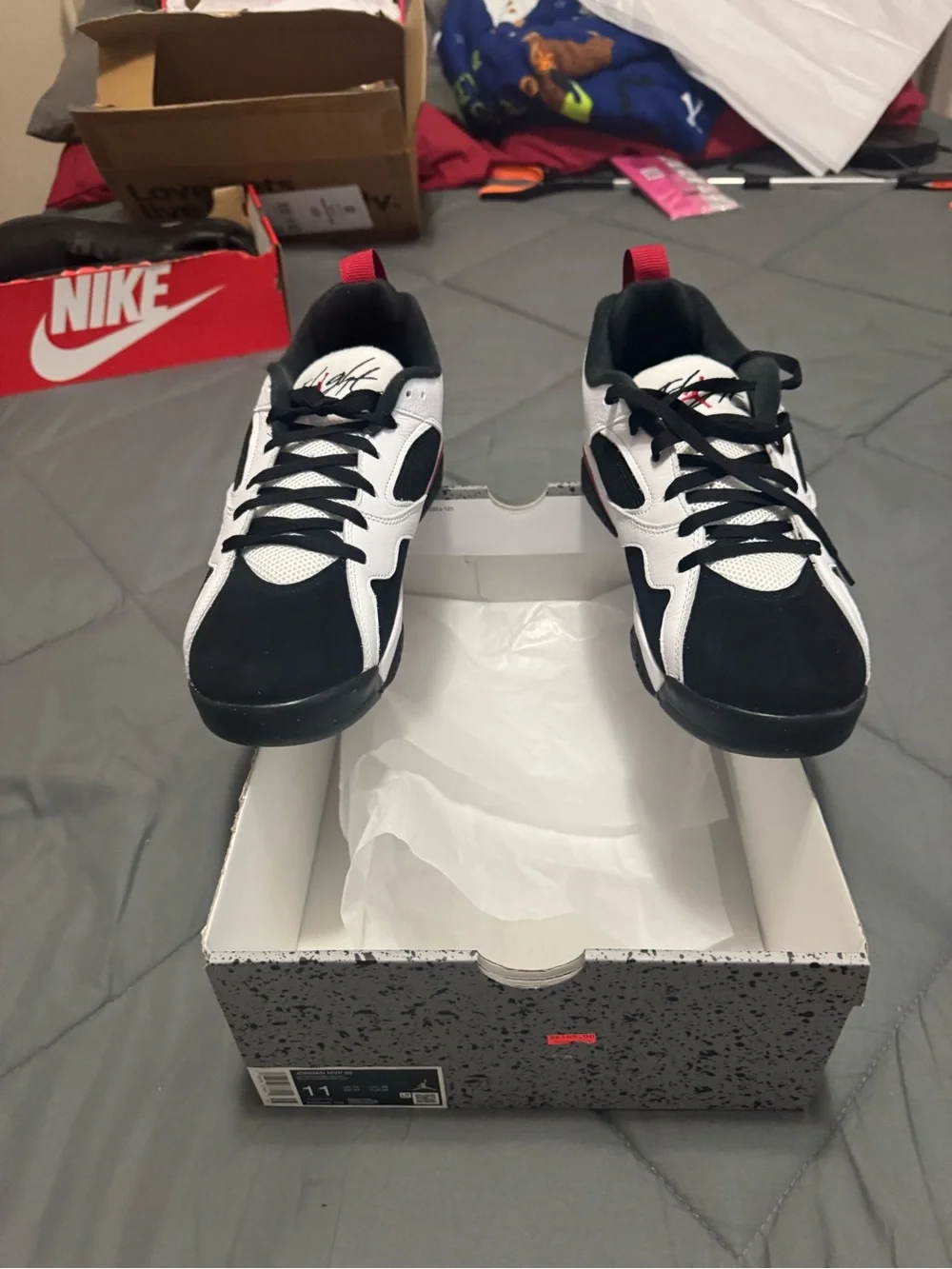 Jordan MVP 92 White Black Gym Red